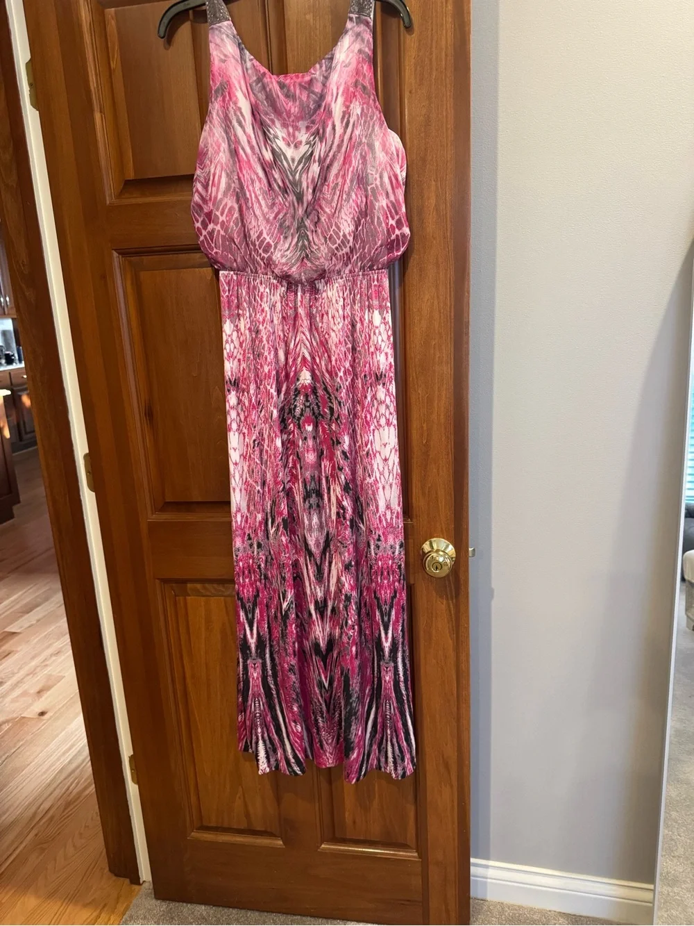 Style & Co. Pink Patterned Sleeveless Maxi Dress